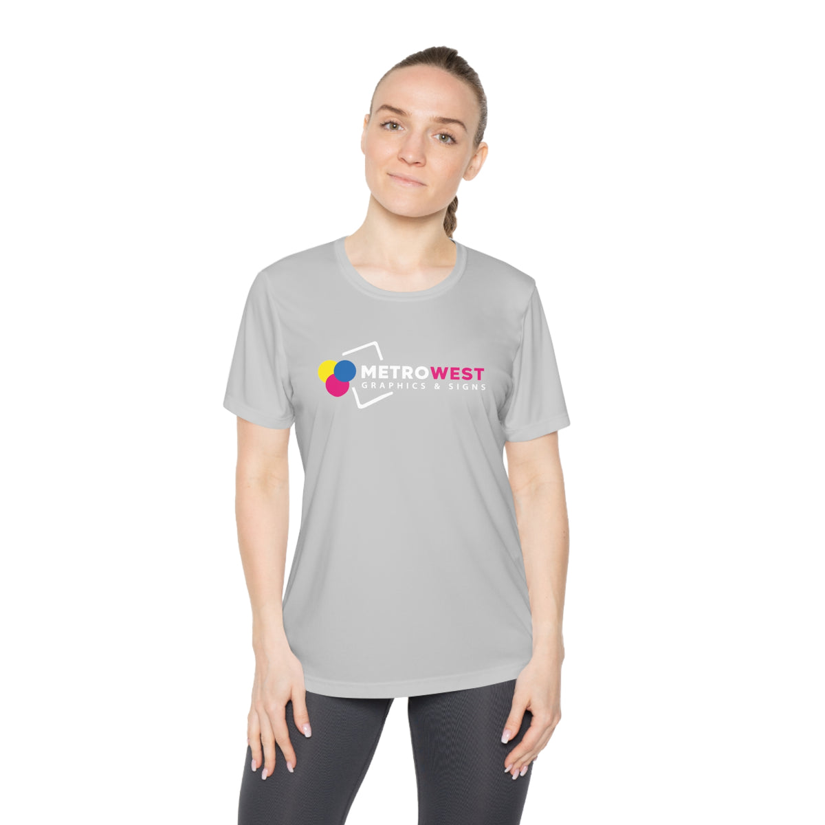 Women's printed performance t-shirt, view 3