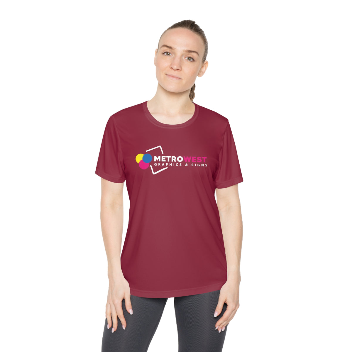 Women's printed performance t-shirt, view 18
