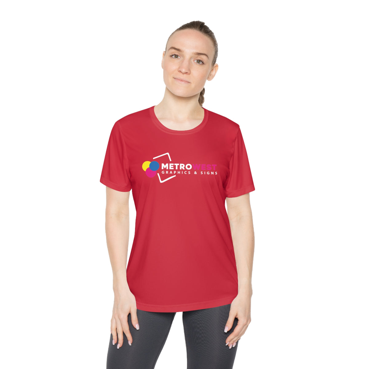 Women's printed performance t-shirt, view 17