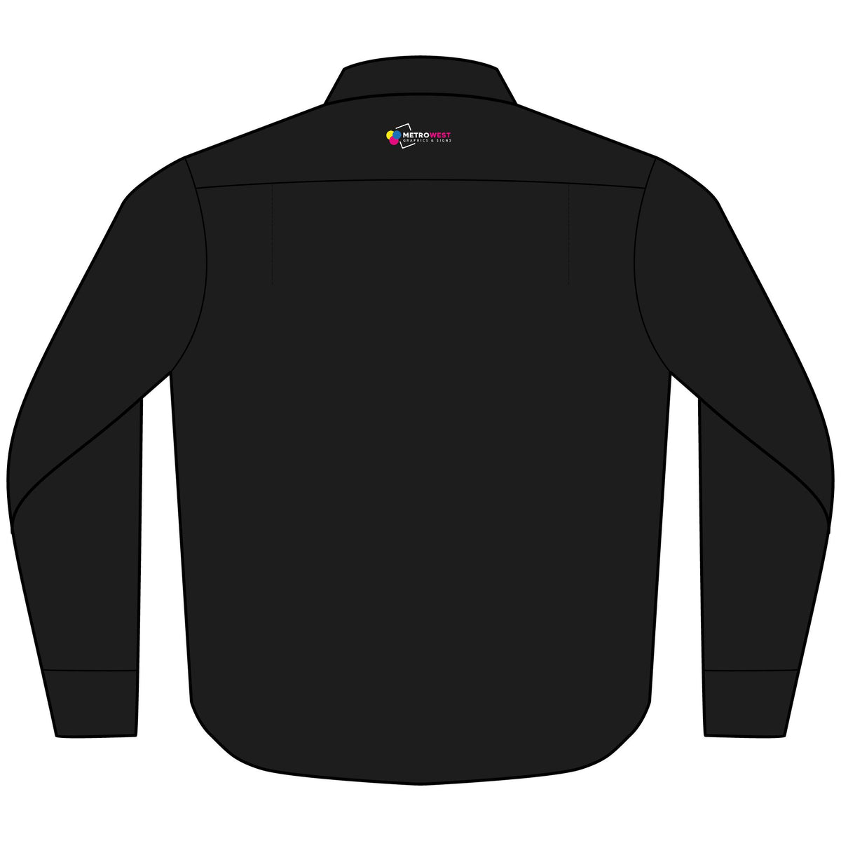 Tall Long Sleeve Carefree Poplin Shirt By Port Authority TW100 - Front + Back