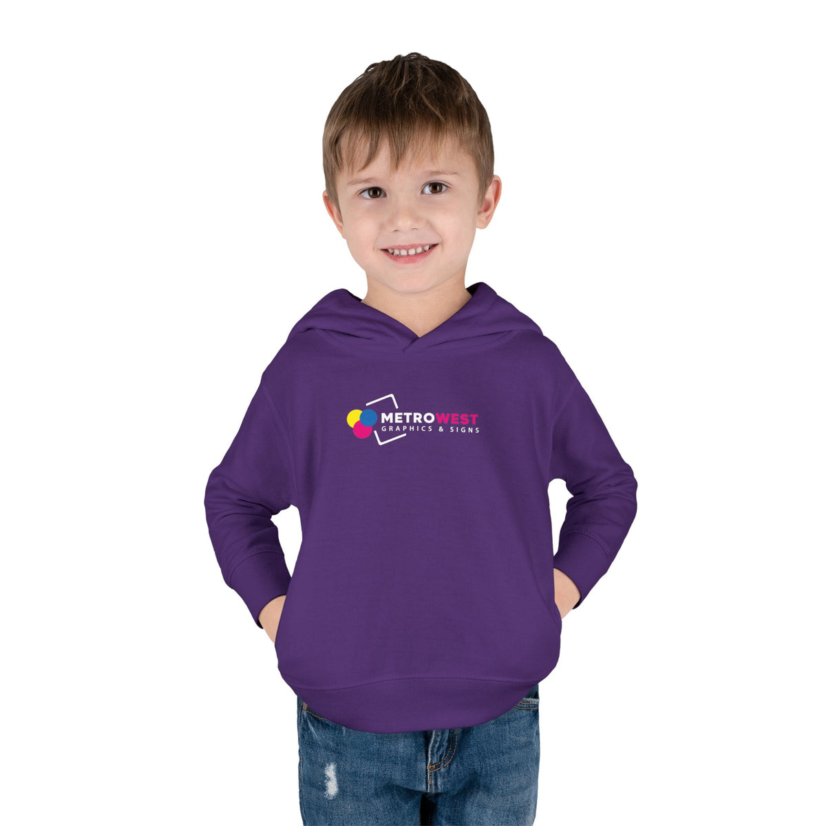 Toddler Pullover Fleece Hoodie - Front + Back