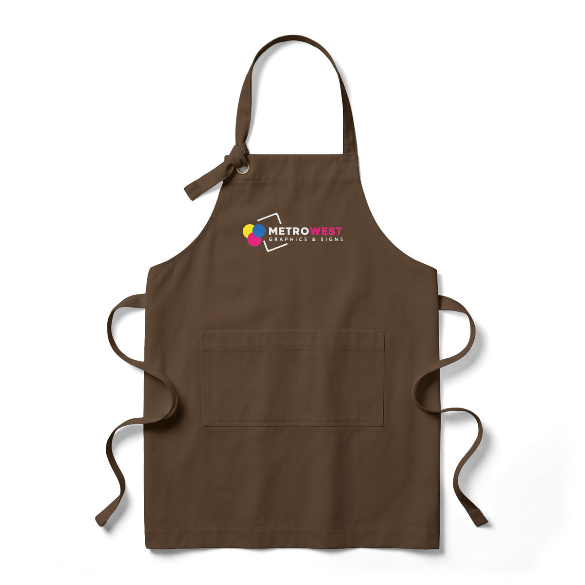 Printed bib apron for restaurant staff, view 5