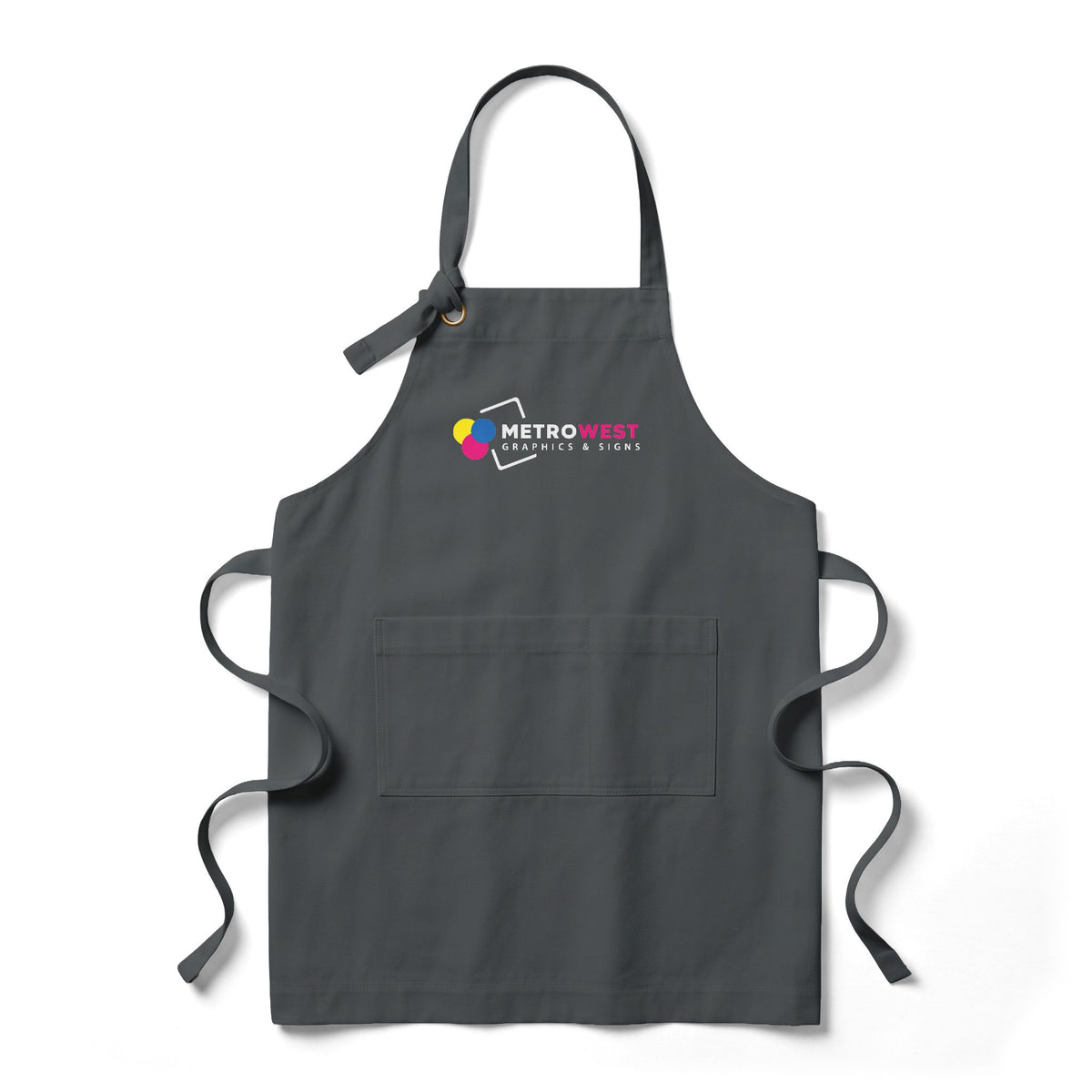 Printed bib apron for restaurant staff, view 9