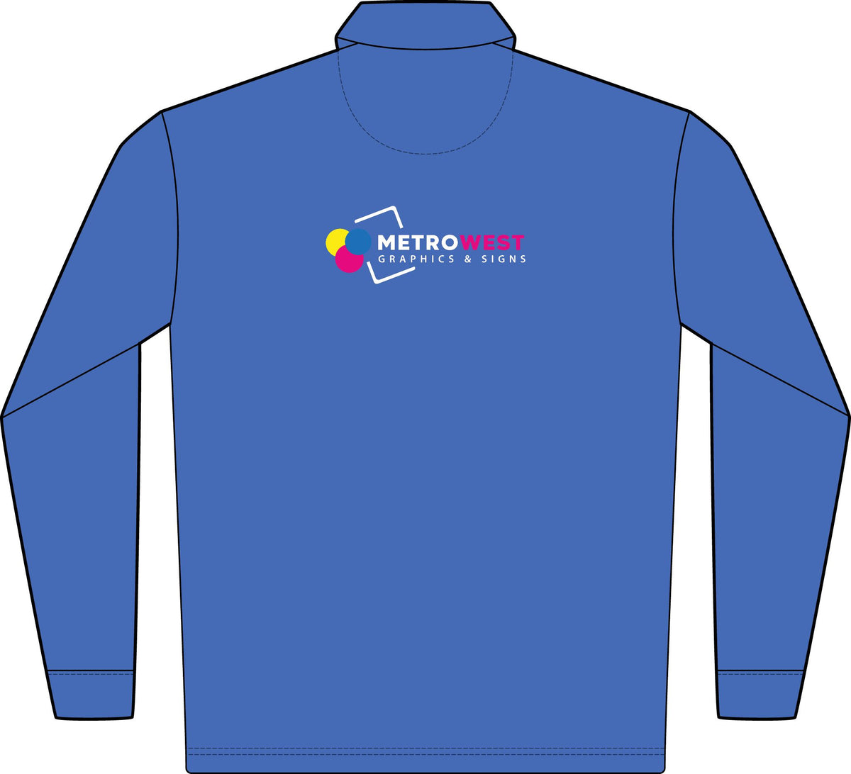 Rapid Dry Long Sleeve Polo Port Authority K455LS - Front + Back