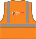 Printed dual-color safety vest, view 2