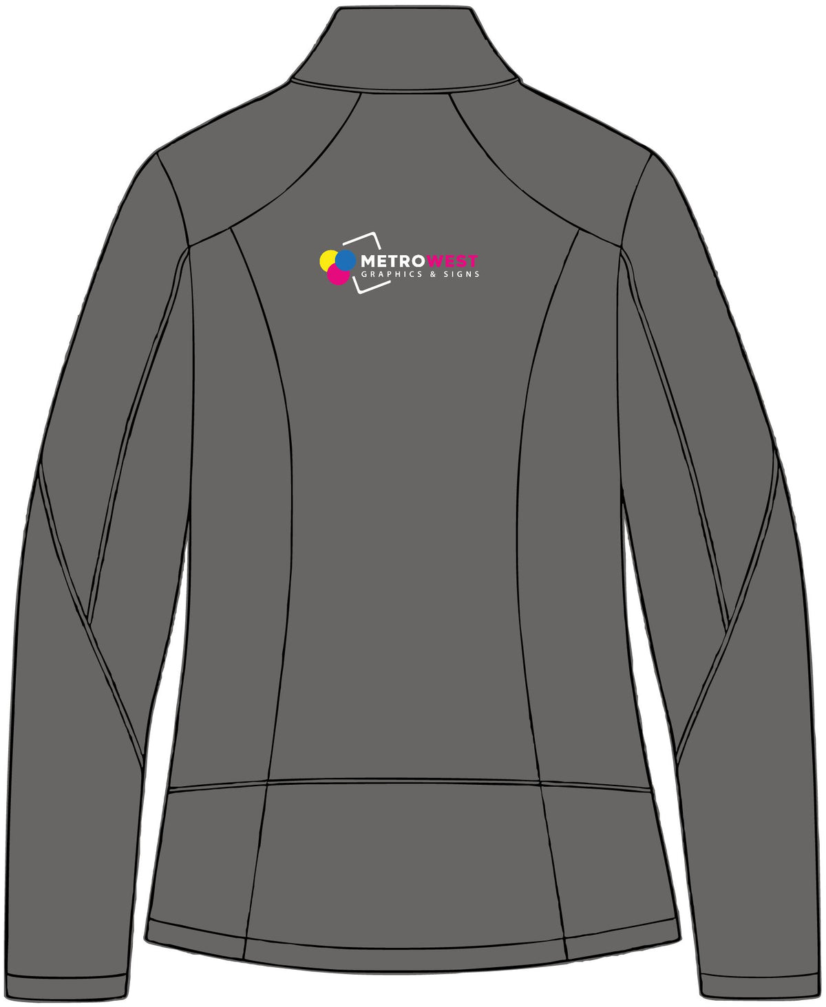 Women's Grid Fleece Jacket Port Authority L239 - Front + Back + Sleeves
