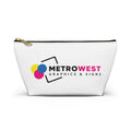 T-bottom accessory pouch with custom printed design