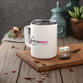 10 oz insulated coffee mug with custom printed logo