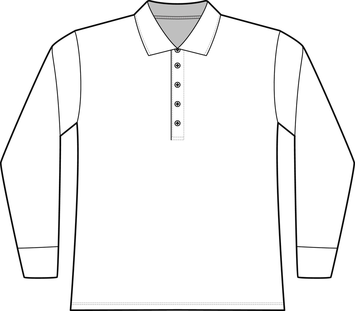 Women's Wearever Signature Pique Long Sleeve Polo Port Authority LK200LS - Front + Back