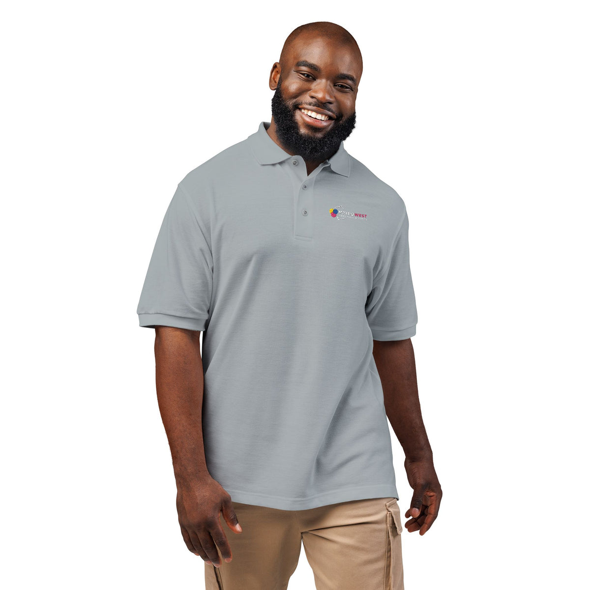 Unisex embroidered polo shirt for staff uniforms, view 2