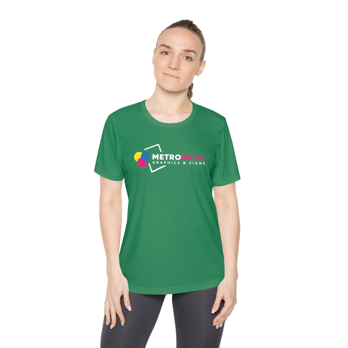 Women's printed performance t-shirt, view 11