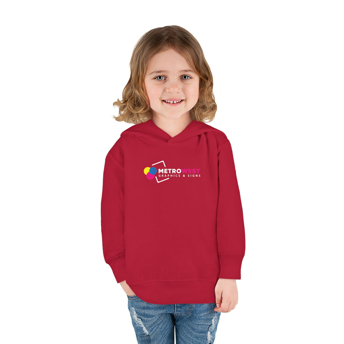 Toddler Pullover Fleece Hoodie - Front + Back