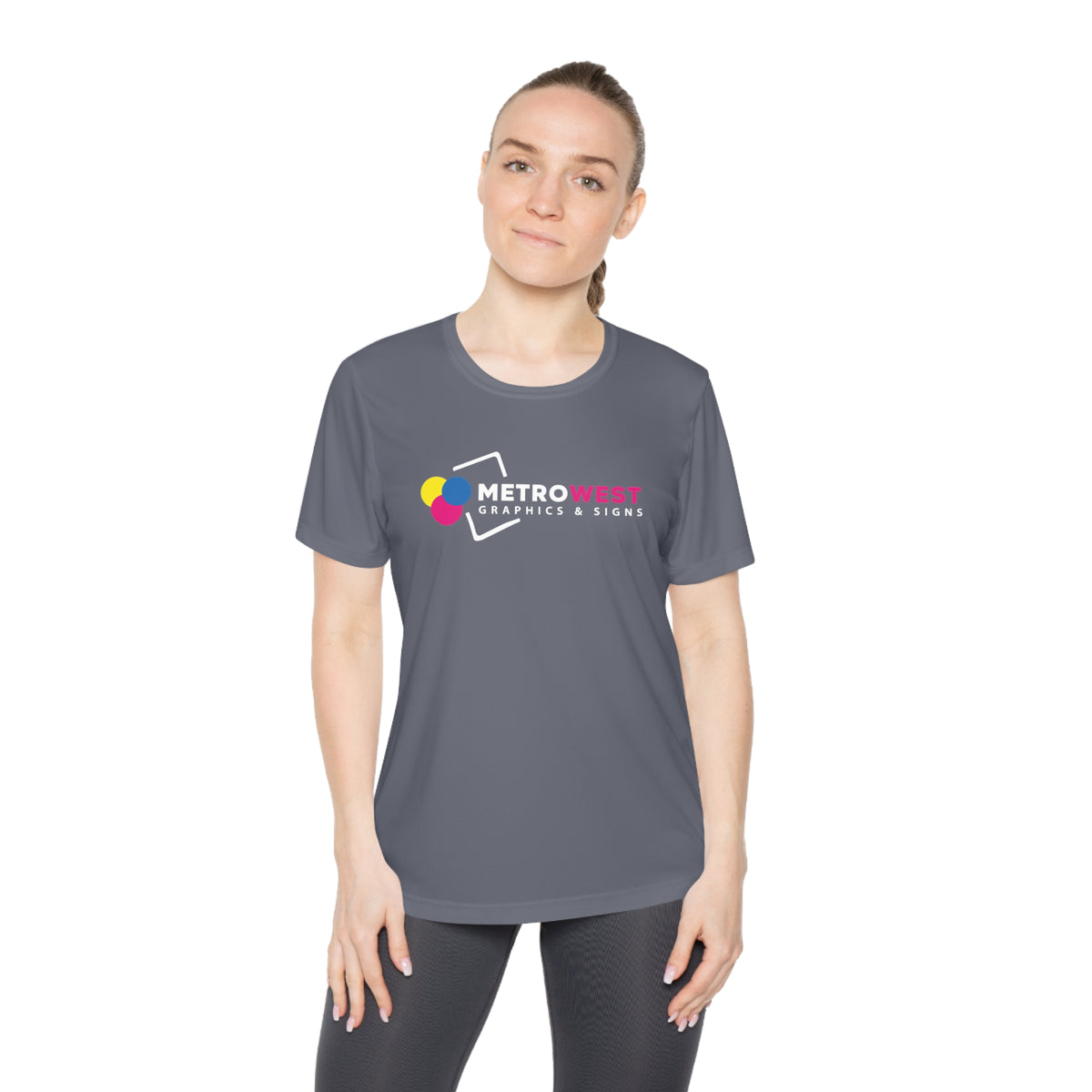Women's printed performance t-shirt, view 9