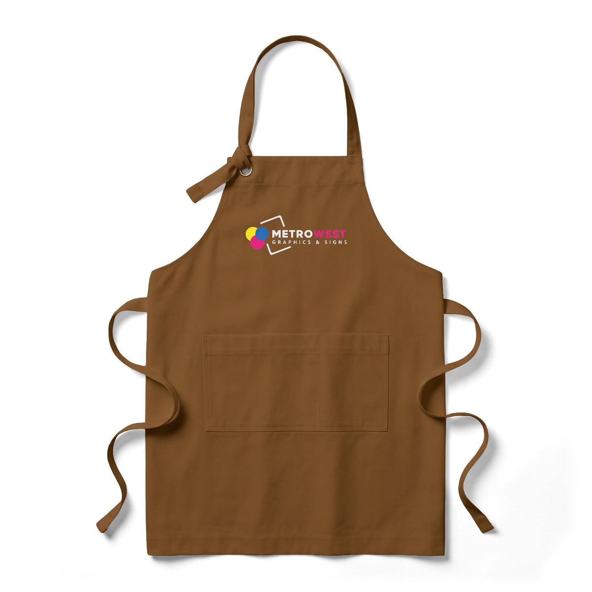 Printed bib apron for restaurant staff, view 4