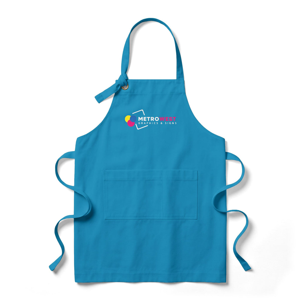 Printed bib apron for restaurant staff, view 8