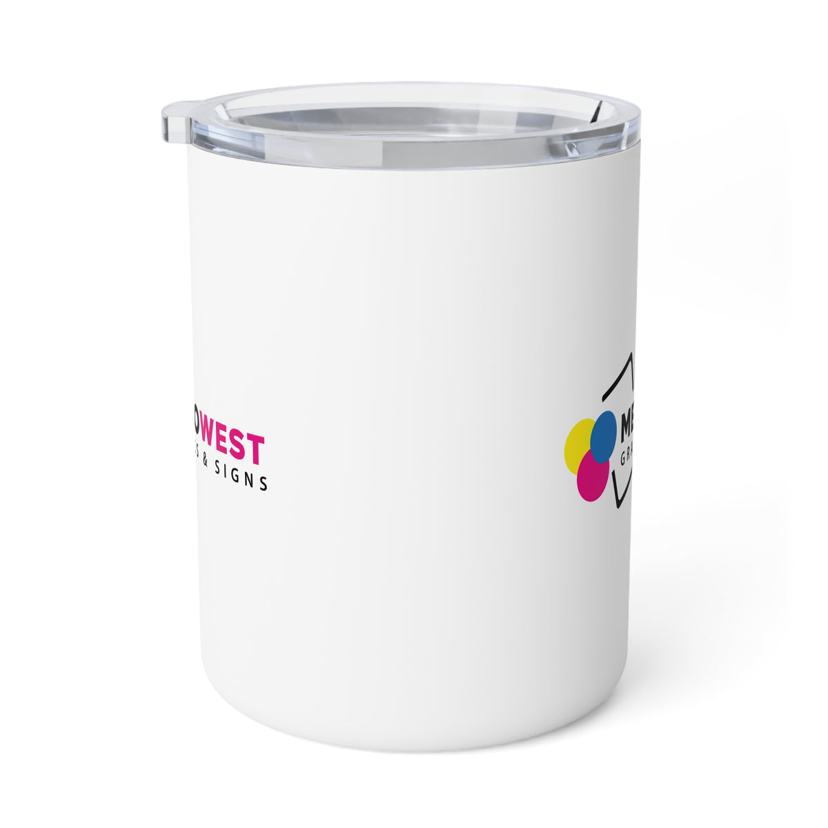 Custom printed insulated coffee mug, view 2
