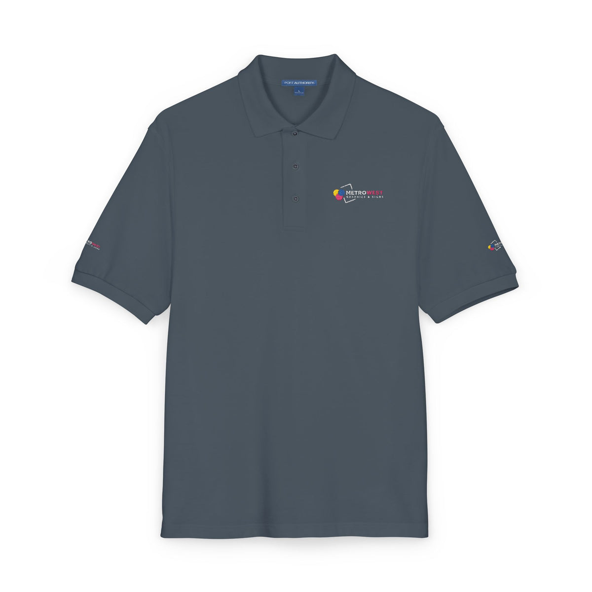 Unisex Polo Shirt Port Authority K500 Embroidery - Front + Sleeves
