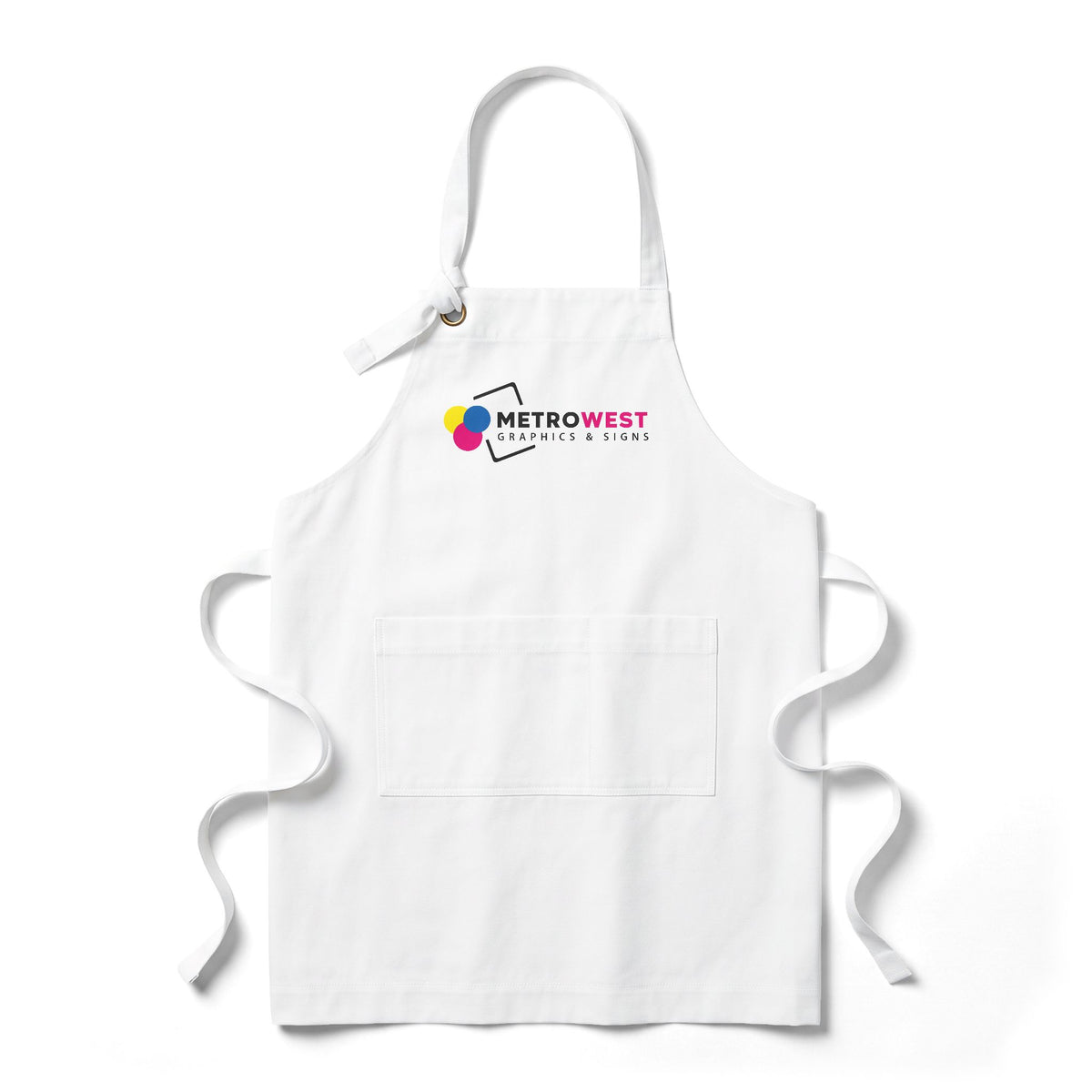 Printed bib apron for restaurant staff, view 2