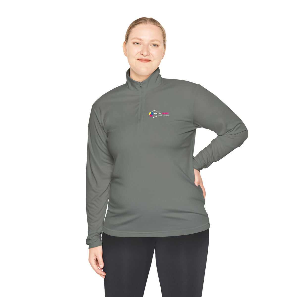 Printed Sport-Tek quarter-zip for team apparel, view 4