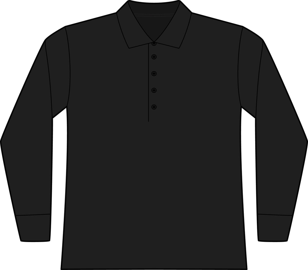 Women's Wearever Signature Pique Long Sleeve Polo Port Authority LK200LS - Front + Back + Slevees