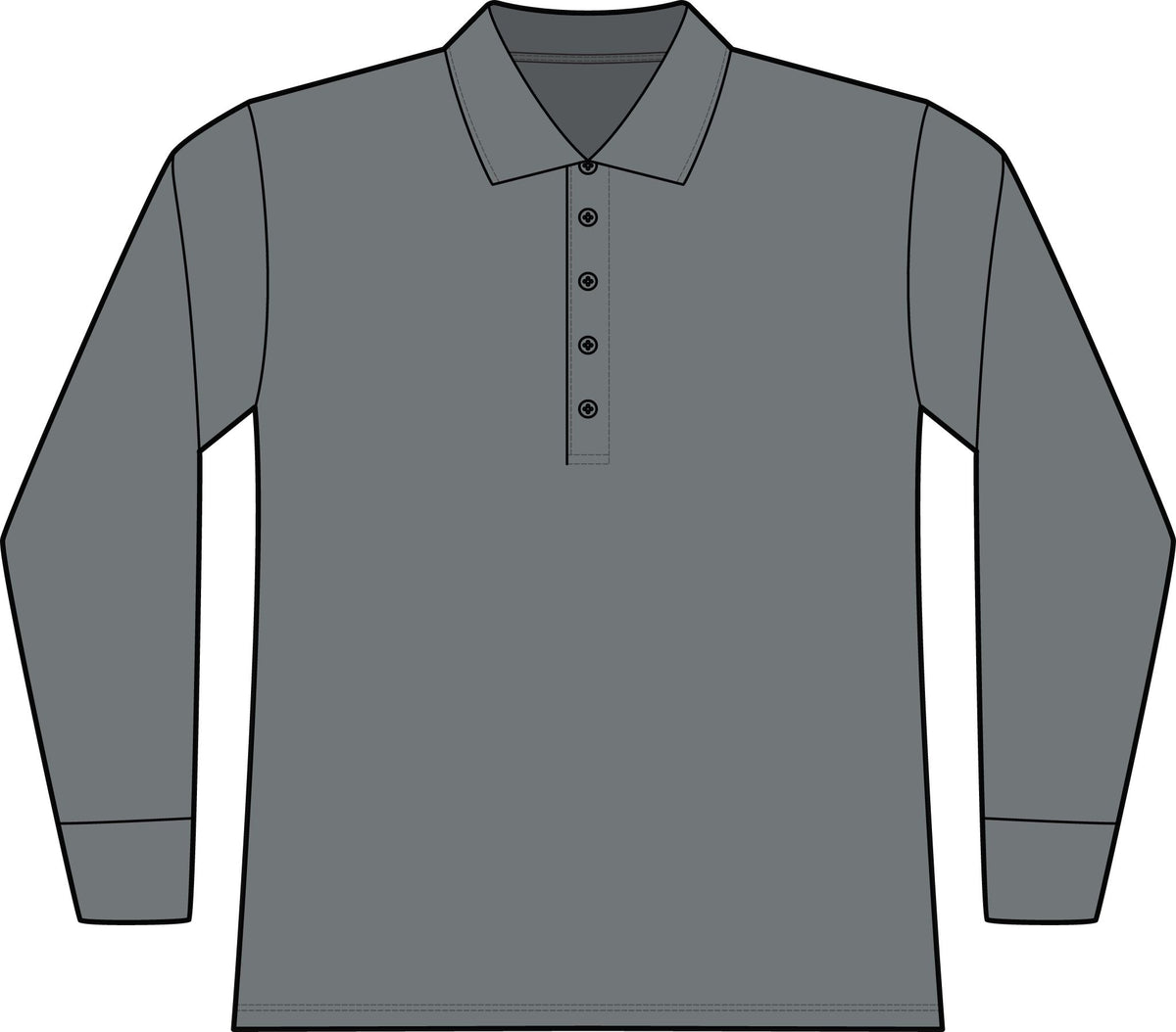 Women's Wearever Signature Pique Long Sleeve Polo Port Authority LK200LS - Front + Back + Slevees