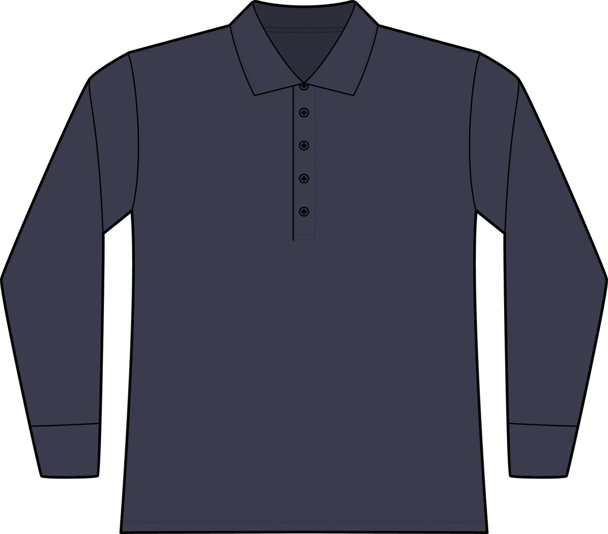Women's Wearever Signature Pique Long Sleeve Polo Port Authority LK200LS - Front + Back + Slevees