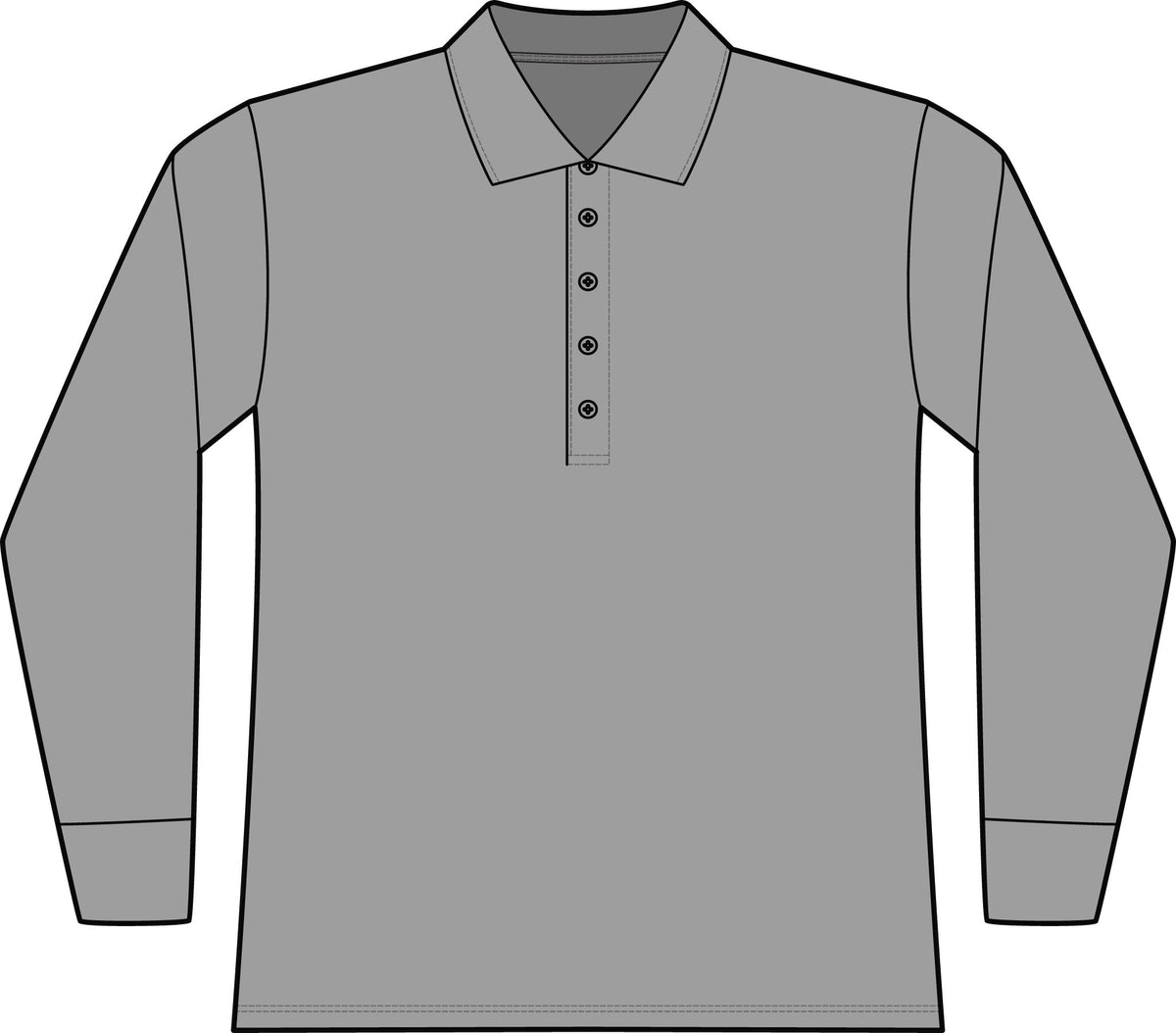 Women's Wearever Signature Pique Long Sleeve Polo Port Authority LK200LS - Front + Back + Slevees