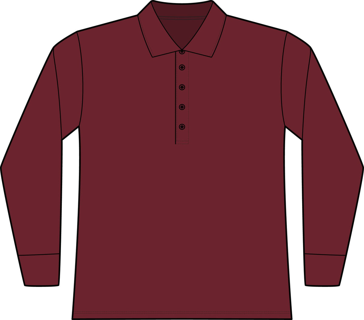 Women's Wearever Signature Pique Long Sleeve Polo Port Authority LK200LS - Front + Back + Slevees