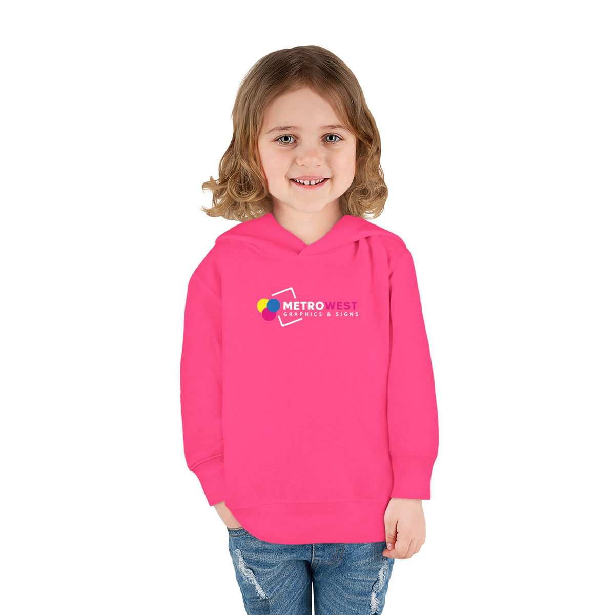 Toddler Pullover Fleece Hoodie - Front + Back