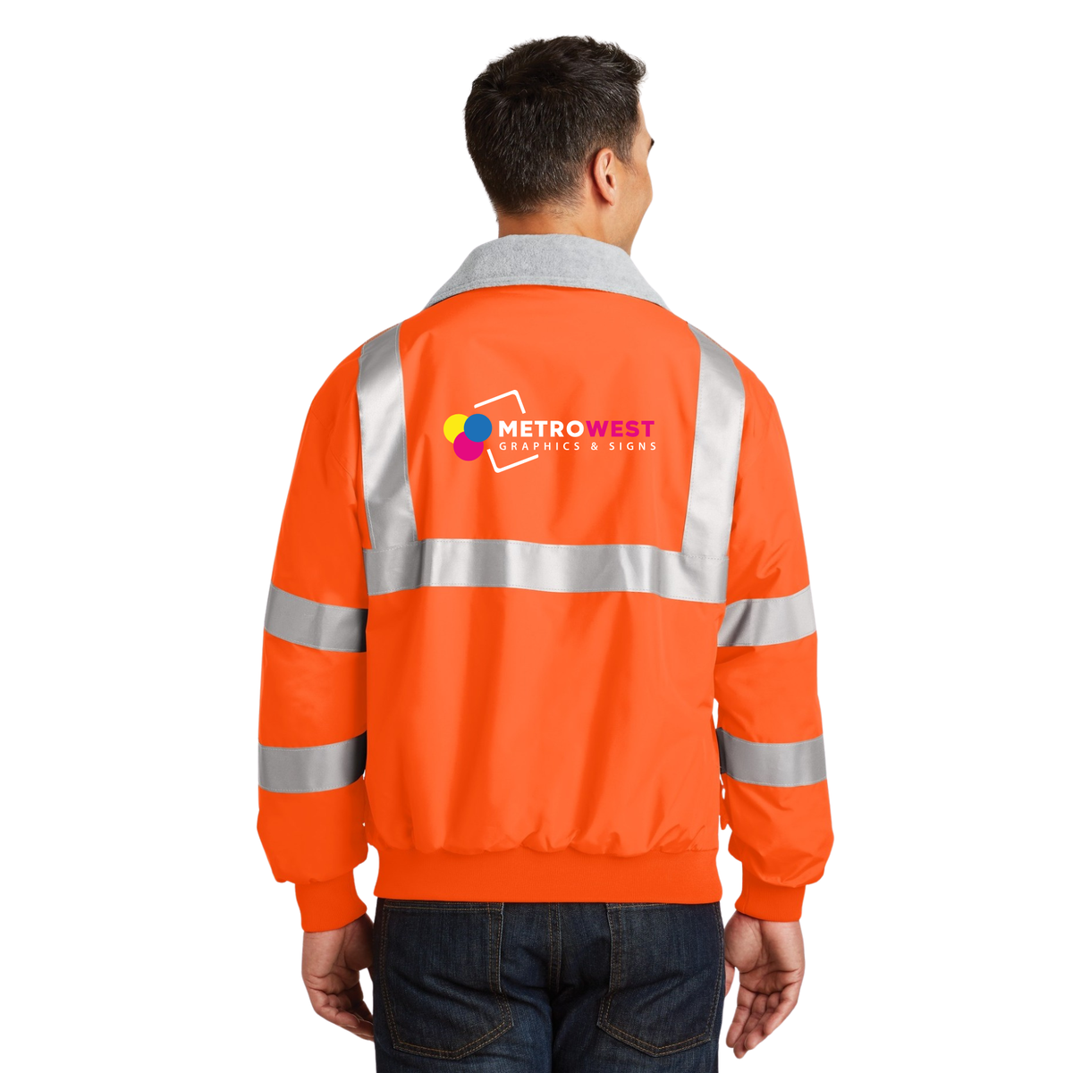 Reflective jacket with full-coverage printing, view 2