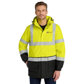 ANSI Class 3 heavyweight safety parka with printed logo on the chest