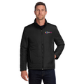 Puffer jacket with printed logo on the chest