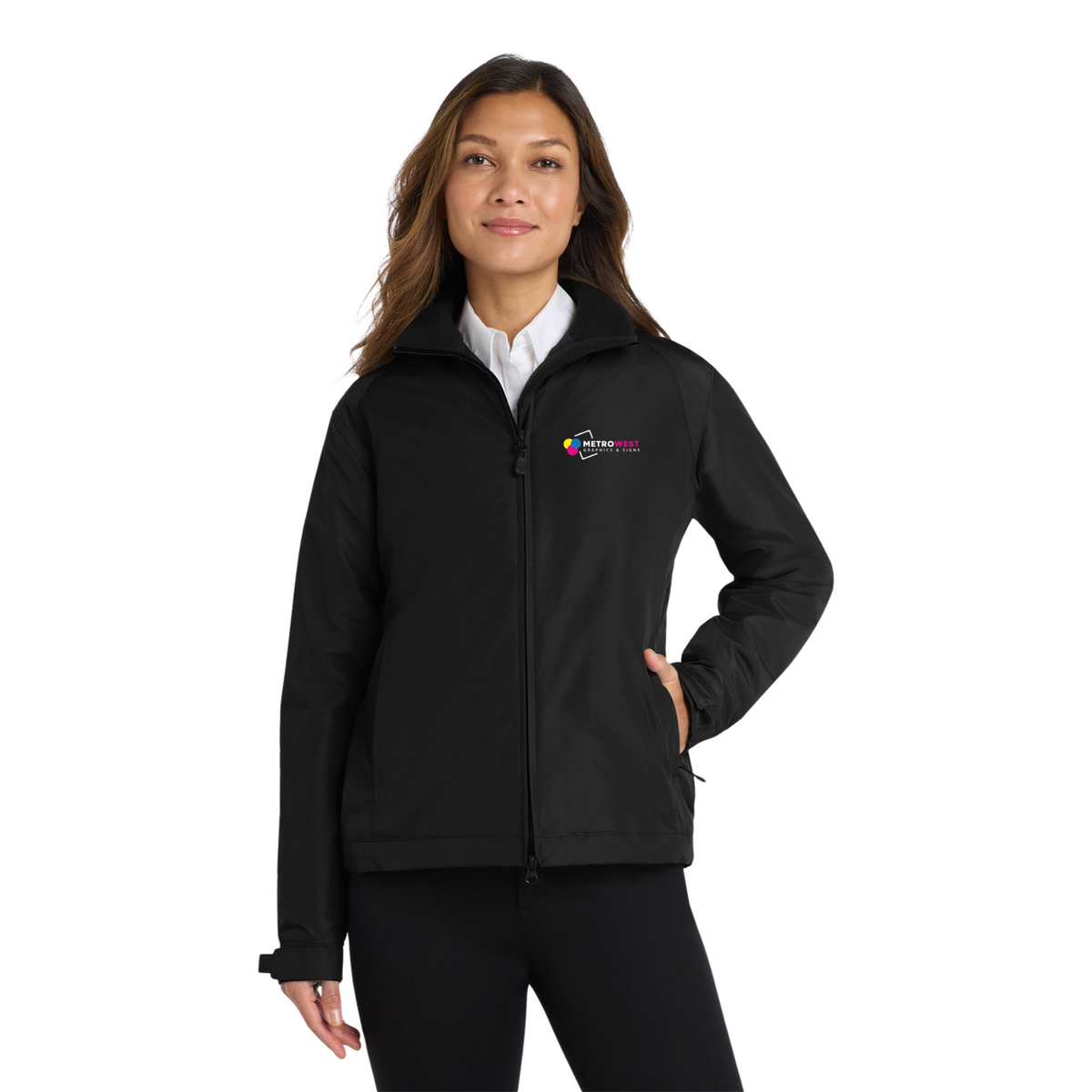 Women's Challenger jacket printed on the chest and sleeves