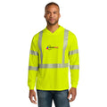 ANSI 107 Class 3 Long Sleeve Segmented Tape Hooded Tee - Front + Back