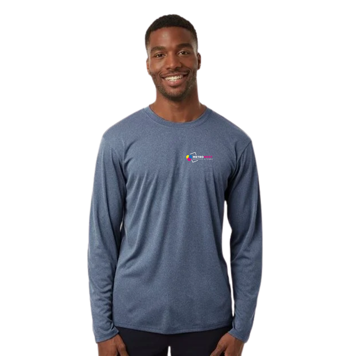 Unisex Pro-Lock Performance Long Sleeve T-Shirt AllPro 48400 - Front and Back