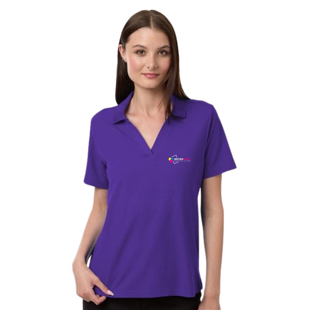 Women's Resolve CVC Performance Pique Polo CORE365 CE106W - Front + Back + Sleeves