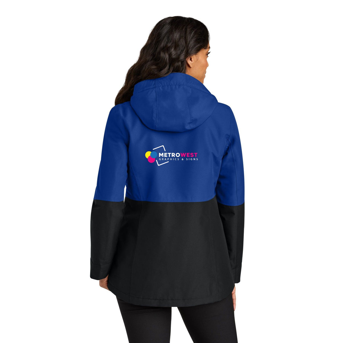Women's Insulated Heavy Ripstop Jacket Port Authority L721 - Front + Back