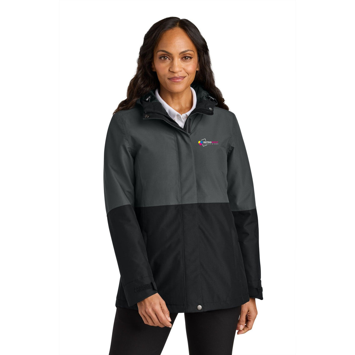 Women's Insulated Heavy Ripstop Jacket Port Authority L721 - Front + Back