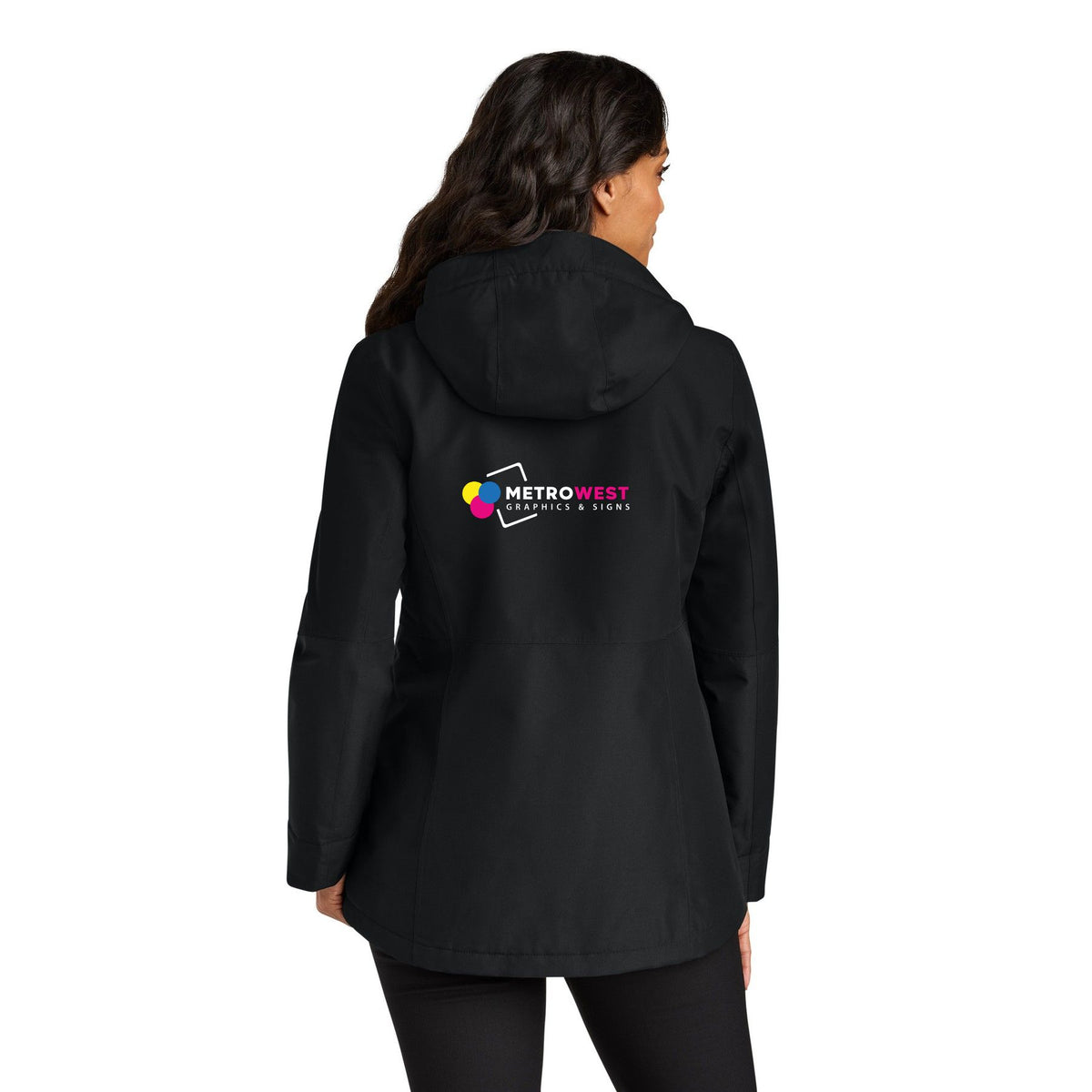 Women's Insulated Heavy Ripstop Jacket Port Authority L721 - Front + Back