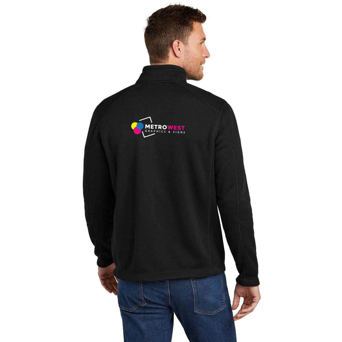 Arc Sweater Fleece Jacket Port Authority F428 - Front + Back