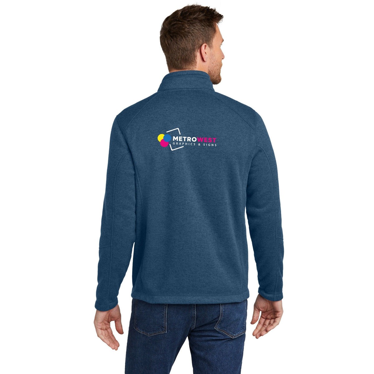 Arc Sweater Fleece Jacket Port Authority F428 - Front + Back + Sleeves