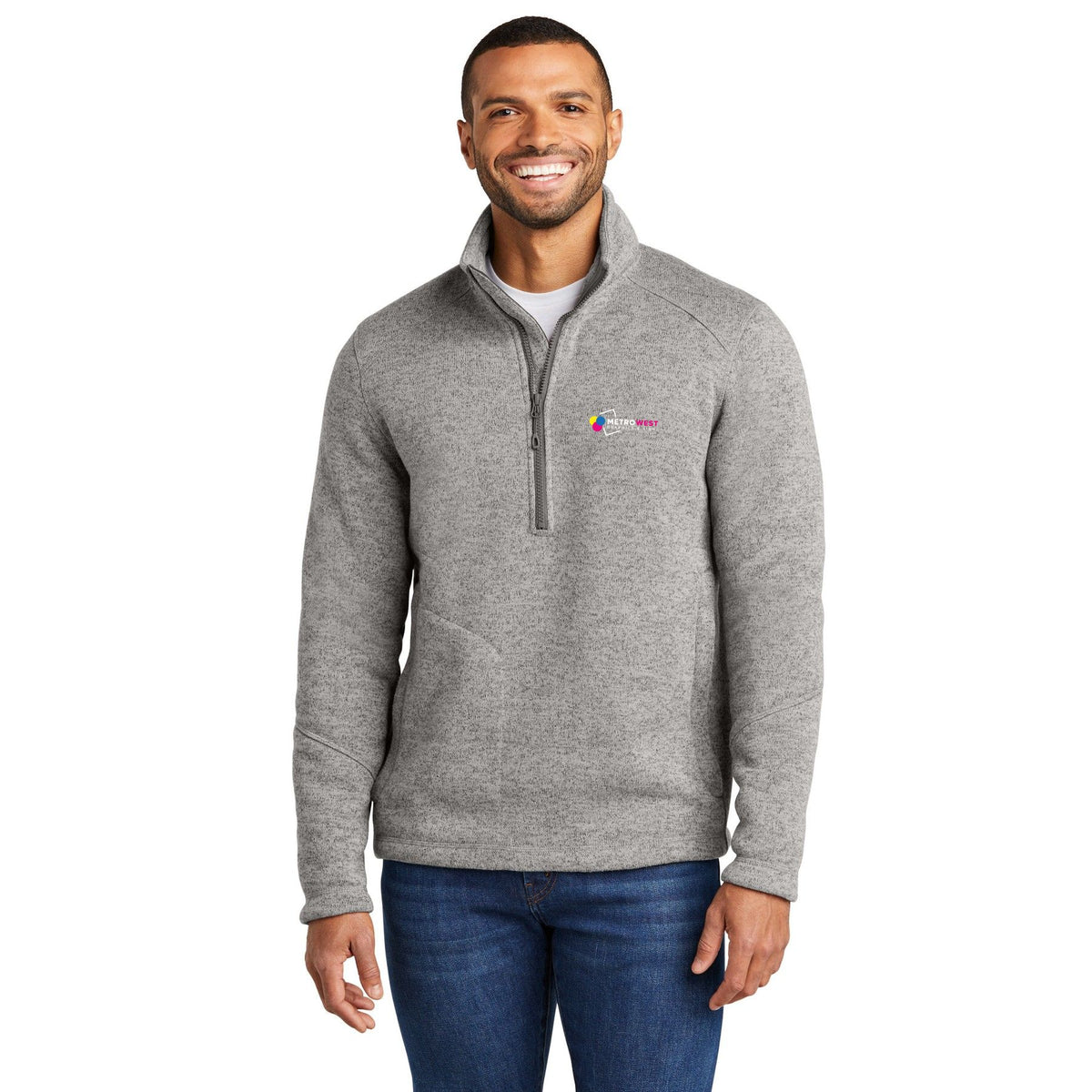 Arc Sweater Fleece 1/4-Zip Port Authority F426 - Front + Back
