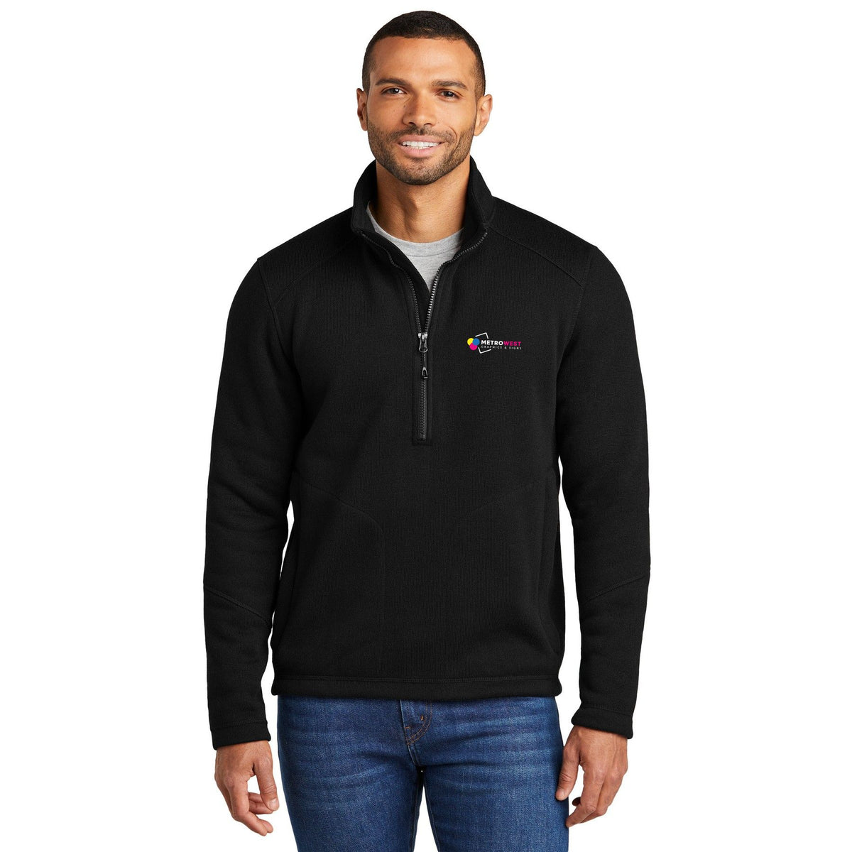Arc Sweater Fleece 1/4-Zip Port Authority F426 - Front + Back + Sleeves