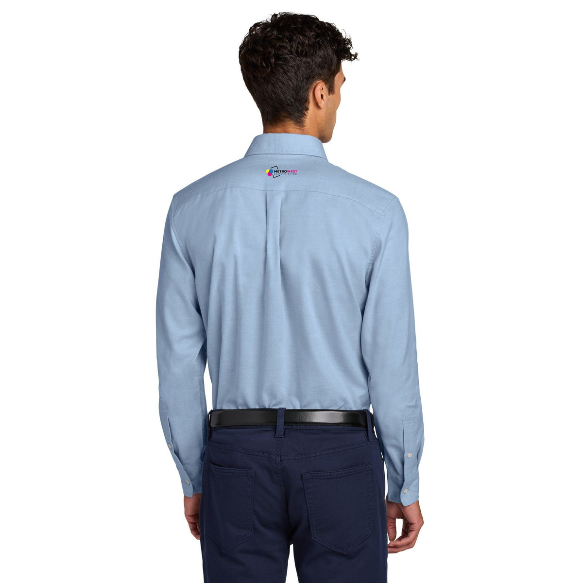 Long Sleeve Modern Oxford Shirt Mercer+Mettle™ MM2002 - Front + Back