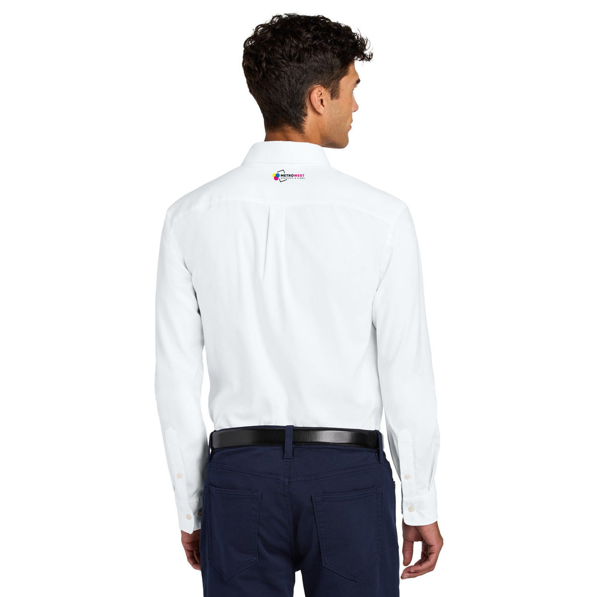 Long Sleeve Modern Oxford Shirt Mercer+Mettle™ MM2002 - Front + Back + Sleeves