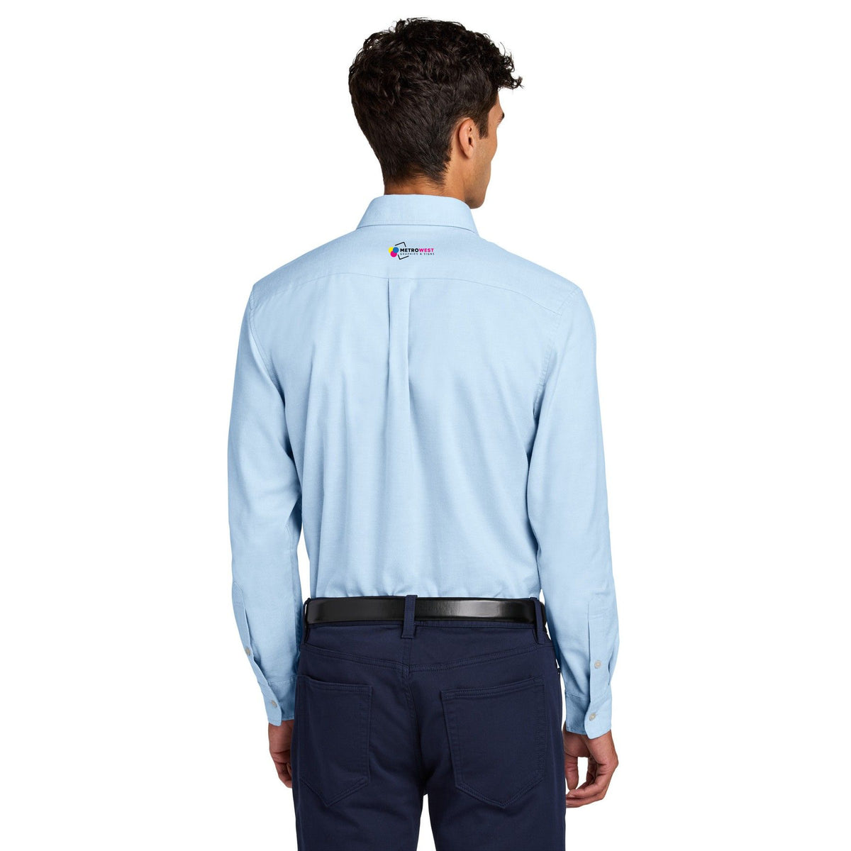 Long Sleeve Modern Oxford Shirt Mercer+Mettle™ MM2002 - Front + Back + Sleeves