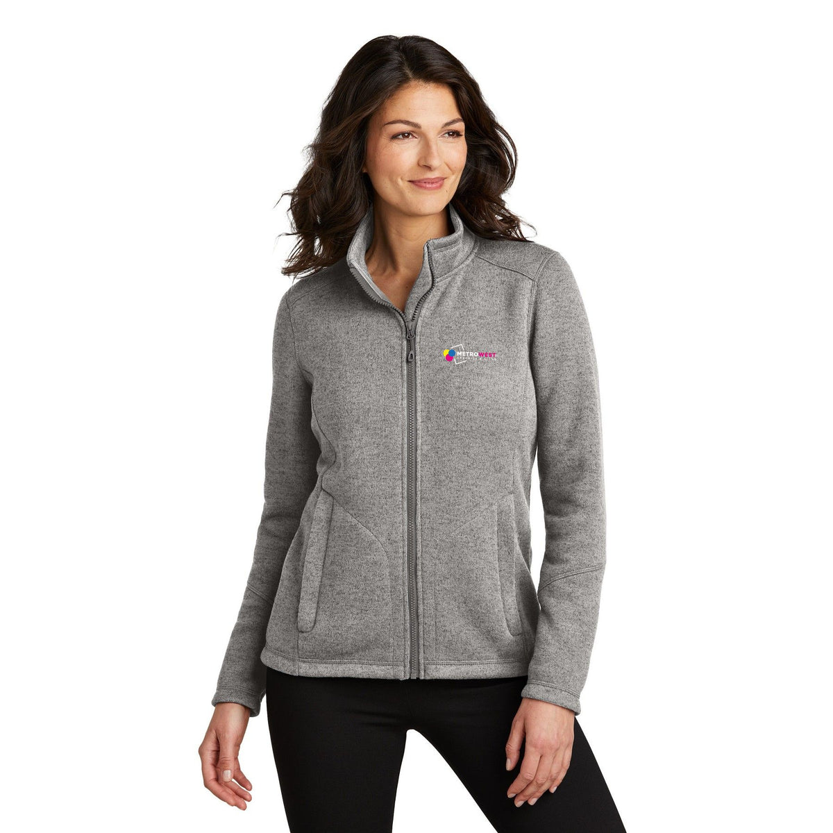 Women's Arc Sweater Fleece Jacket Port Authority L428 - Front