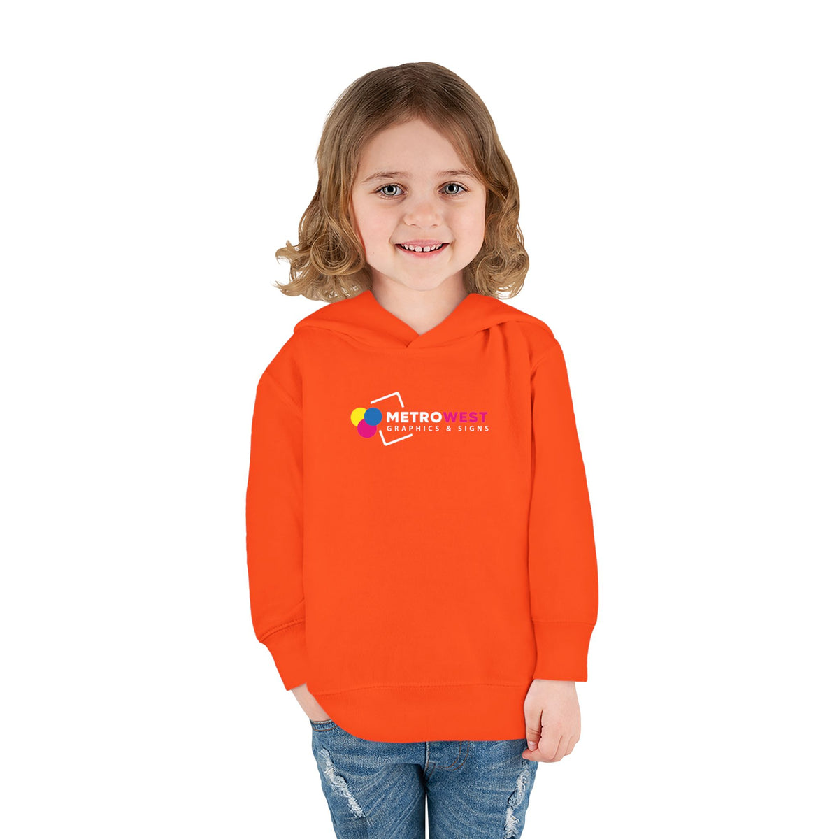 Toddler Pullover Fleece Hoodie - Front + Back