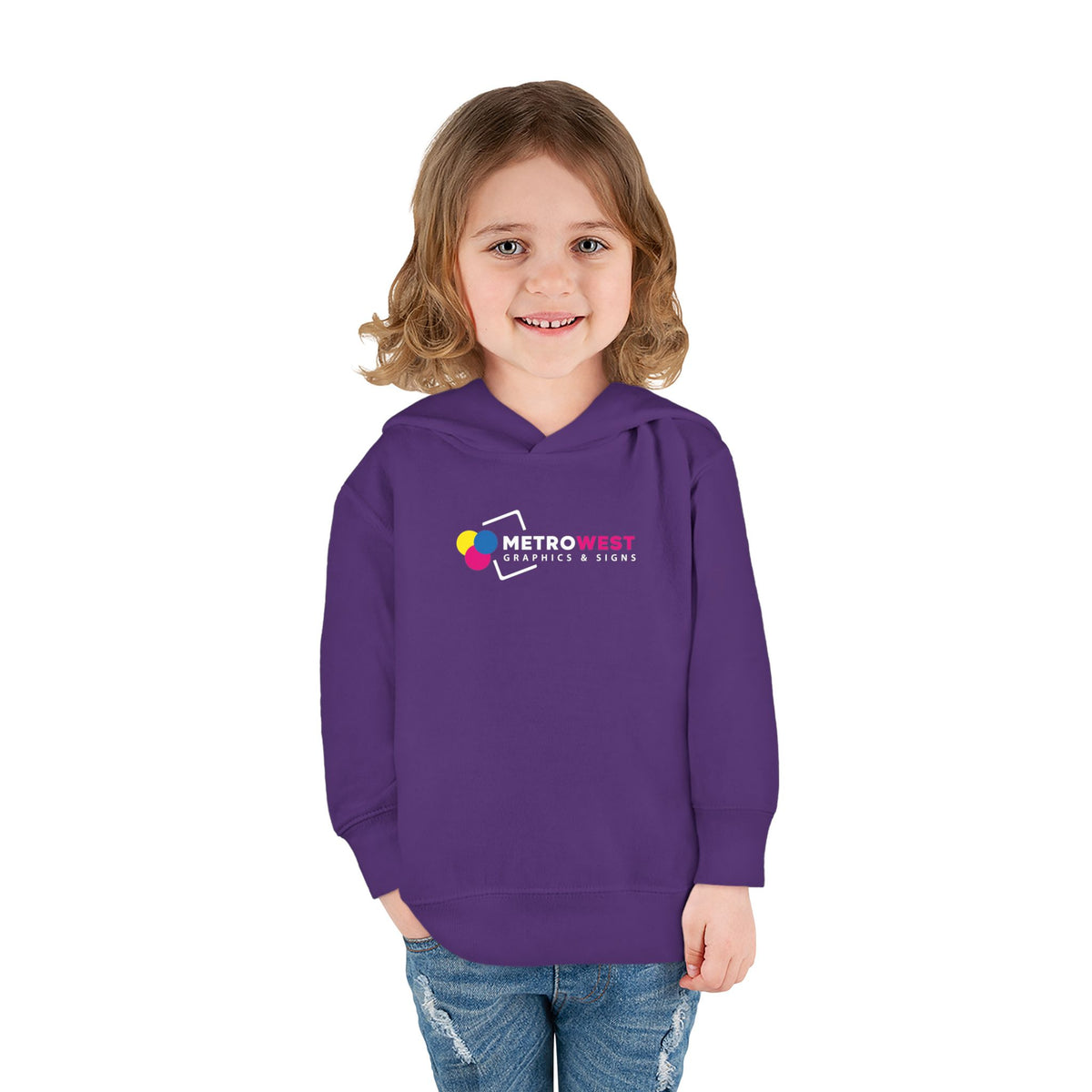 Toddler Pullover Fleece Hoodie - Front + Back