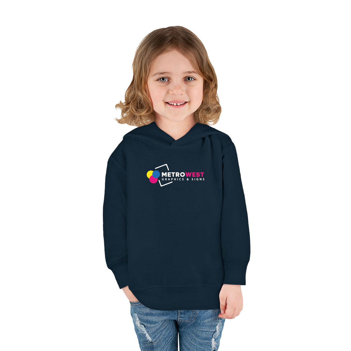 Toddler Pullover Fleece Hoodie - Front + Back
